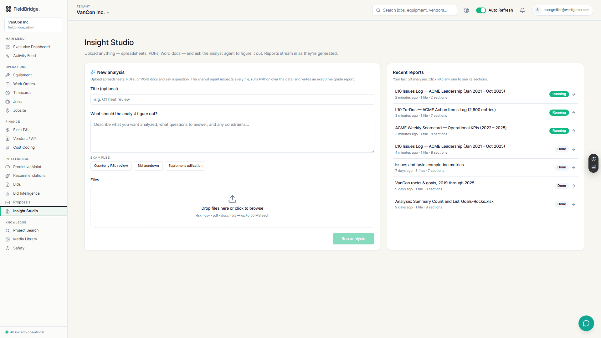 Insight Studio — desktop dashboard builder